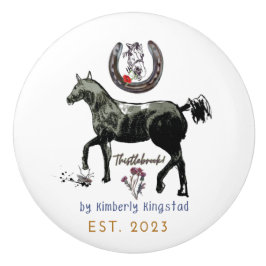 Jamie & Poppy Logo Keramik Pull Keramikknauf