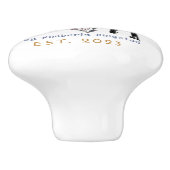 Jamie & Poppy Logo Keramik Pull Keramikknauf (Seitenansicht)