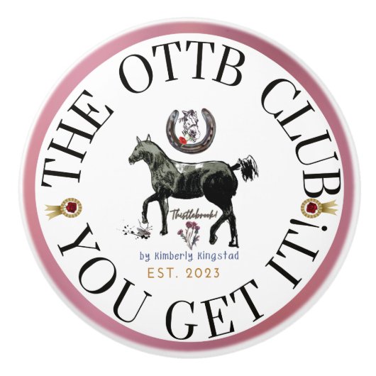 Jamie & Poppy Logo Keramikknauf (Vorderseite)