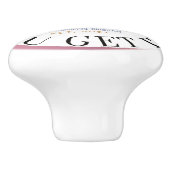 Jamie & Poppy Logo Keramikknauf (Seitenansicht)