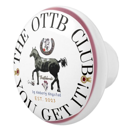 Jamie & Poppy Logo Keramikknauf (Rechts)