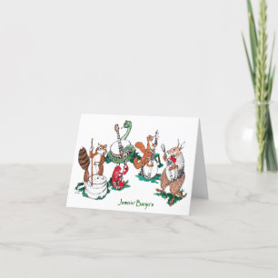 Jamin Banjos lustige, geklappte Grußkarte Karte