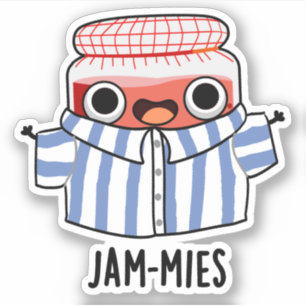Jammies Funny Pajama Jam Pun Aufkleber