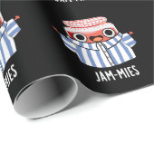 Jammies Funny Pajama Jam Pun Dark BG Geschenkpapier (Rolleneckpunkt)