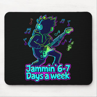 Jammin' 6-7 Days A Week Guitar Player Music Lover  Mousepad