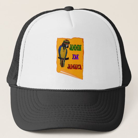 Jammin' auf Jamaika Truckerkappe (Vorderseite)