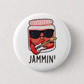 Jammin Funny Rocker Jam Pun Button (Vorderseite)