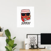 Jammin Funny Rocker Jam Pun Poster (Heimbüro)