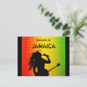 Jammin in Jamaica Reggae Rastaman Rasta Postcard Postkarte (Stehend Vorderseite)