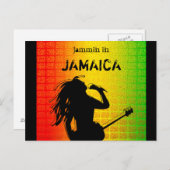 Jammin in Jamaica Reggae Rastaman Rasta Postcard Postkarte (Vorne/Hinten)