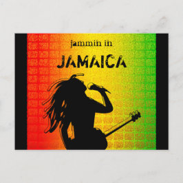 Jammin in Jamaica Reggae Rastaman Rasta Postcard Postkarte