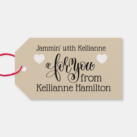 Jammin' Jam Gift Tag Geschenkanhänger (Rückseite Horizontal)