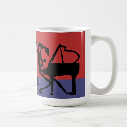 Jammin Jazz-Sitzungs-Kaffee-Tasse Kaffeetasse (Rechts)