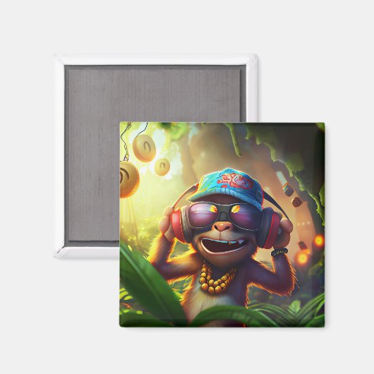 Jammin Monkey Magnet (Vorderseite/Rückseite)
