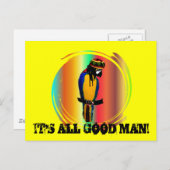 JAMMIN PARROT POSTKARTE (Vorne/Hinten)