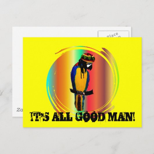 JAMMIN PARROT POSTKARTE (Vorne/Hinten)