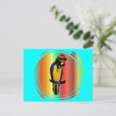 JAMMIN PARROT POSTKARTE (Stehend Vorderseite)