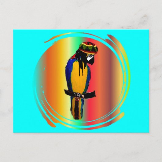 JAMMIN PARROT POSTKARTE (Vorderseite)