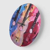 Jamming be Goode Gemälde von Alfred Fox Große Wanduhr (Winkel)