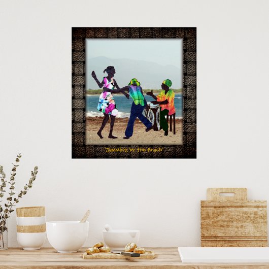'Jamming by Beach' Poster (Küche)