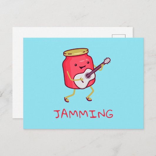 Jamming Pun Postkarte (Vorne/Hinten)