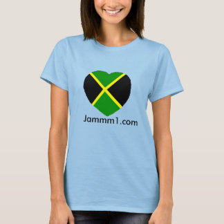 Jammm1 Lady Ringer T - Shirt, I Liebe Jamaika T-Shirt