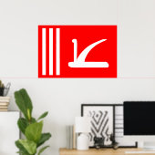 Jammu Kaschmir, indische Flagge Poster (Heimbüro)