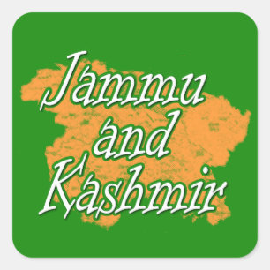 Jammu und Kashmir Quadratischer Aufkleber