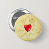 Jammy Dodger-Keks-Illustrations-Abzeichen Button (Vorne & Hinten)