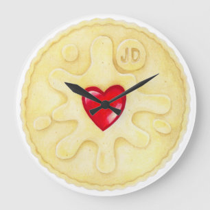 Jammy Dodger-Keks-Illustrations-Wanduhr Große Wanduhr