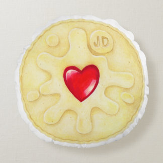 Jammy Dodger-Keks-rundes Kissen