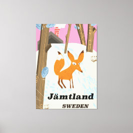 Jämtland Schweden Vintage Reiseplakat Leinwanddruck
