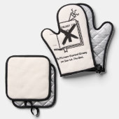 Jan 1st Oven Mitt| Sarcastic New Year's Resolution Ofenhandschuh & Topflappen-Set (Vorderseite/Rückseite)