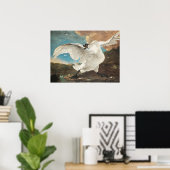 Jan Asselijn Der bedrohte Schwanenmalereidrucker Poster (Heimbüro)