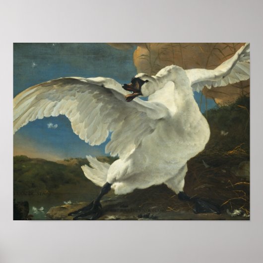 Jan Asselyn - The Threatened Swan Poster (Vorne)