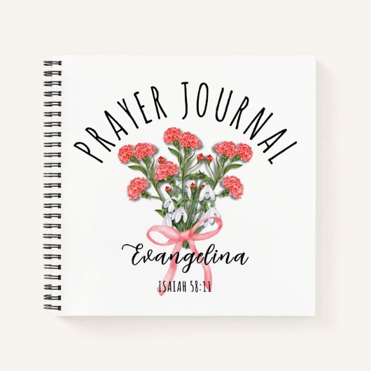 Jan Birth Month Flower Christian Prayer Journal Notizblock (Vorderseite)