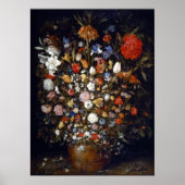 Jan Brueghel, die älteren Blume in einem Holzschif Poster (Vorne)