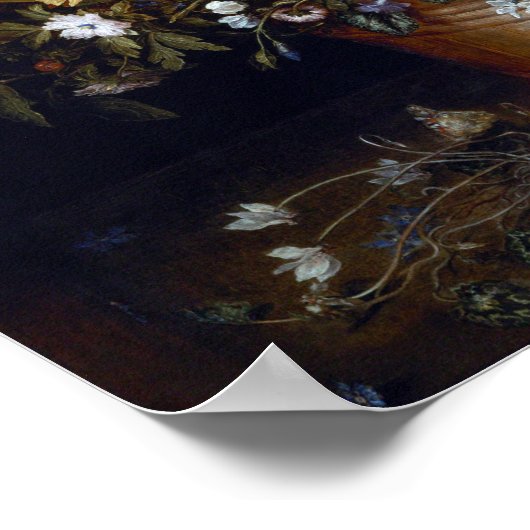 Jan Brueghel, die älteren Blume in einem Holzschif Poster (Ecke)