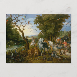 Jan Brueghel the Elder - Der Eintrag der Tiere Postkarte