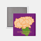 Jan Carnation Fascination Magnet (Vorderseite/Rückseite)