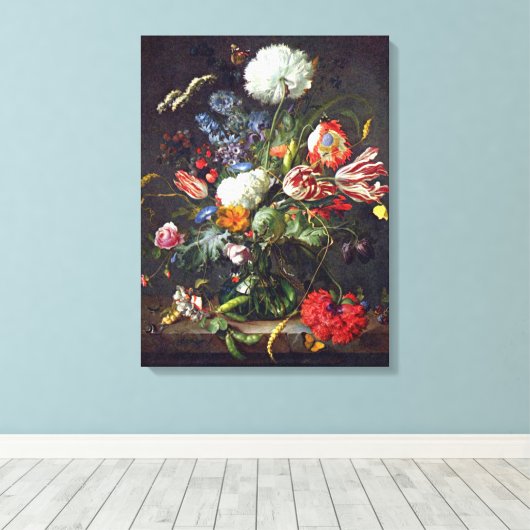 Jan Davidsz de Heem "Blume Vase" Leinwanddruck (Insitu (Holzboden))