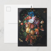 Jan Davidsz de Heem, Fest der Früchte und Blume Postkarte (Vorne/Hinten)