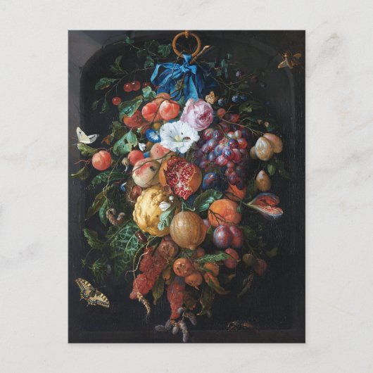 Jan Davidsz de Heem, Fest der Früchte und Blume Postkarte (Vorderseite)