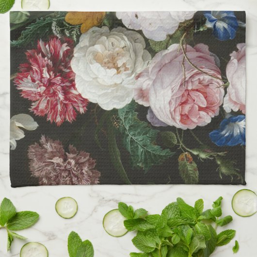 Jan Davidsz. De Heem - Stillleben mit Blume Geschirrtuch (Gefaltet)