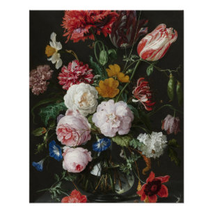 Jan Davidsz. De Heem - Stillleben mit Blumen Poster