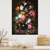 Jan Davidsz de Heem, Vase der Blume, 1670 Poster (Küche)