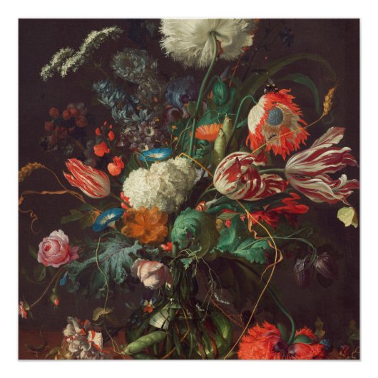 Jan Davidsz de Heem - Vase der Blume Poster (Vorderseite)