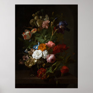 Jan Davidsz de Heem, Vase mit Blume, 1700 Poster