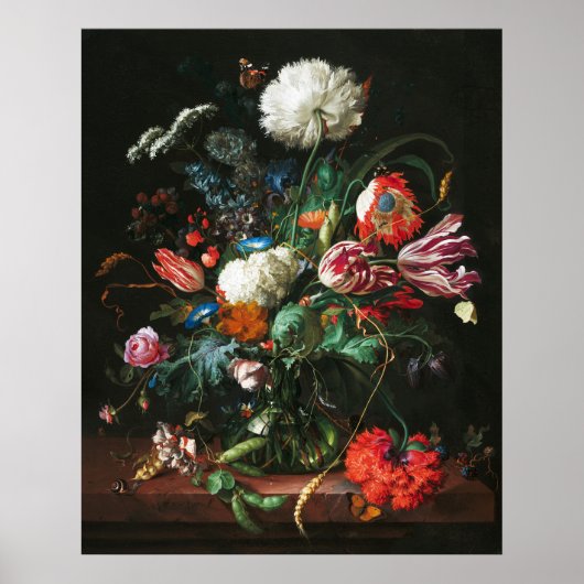 Jan Davidsz de Heem, Vase of Blume, 1660 Poster (Vorne)
