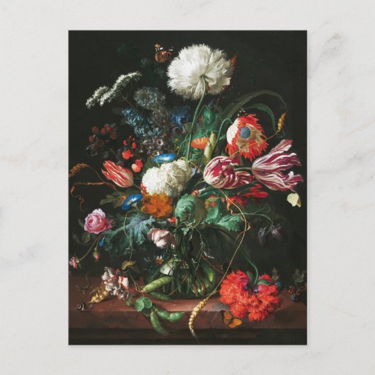 Jan Davidsz de Heem, Vase of Blume, 1660 Postkarte (Vorderseite)
